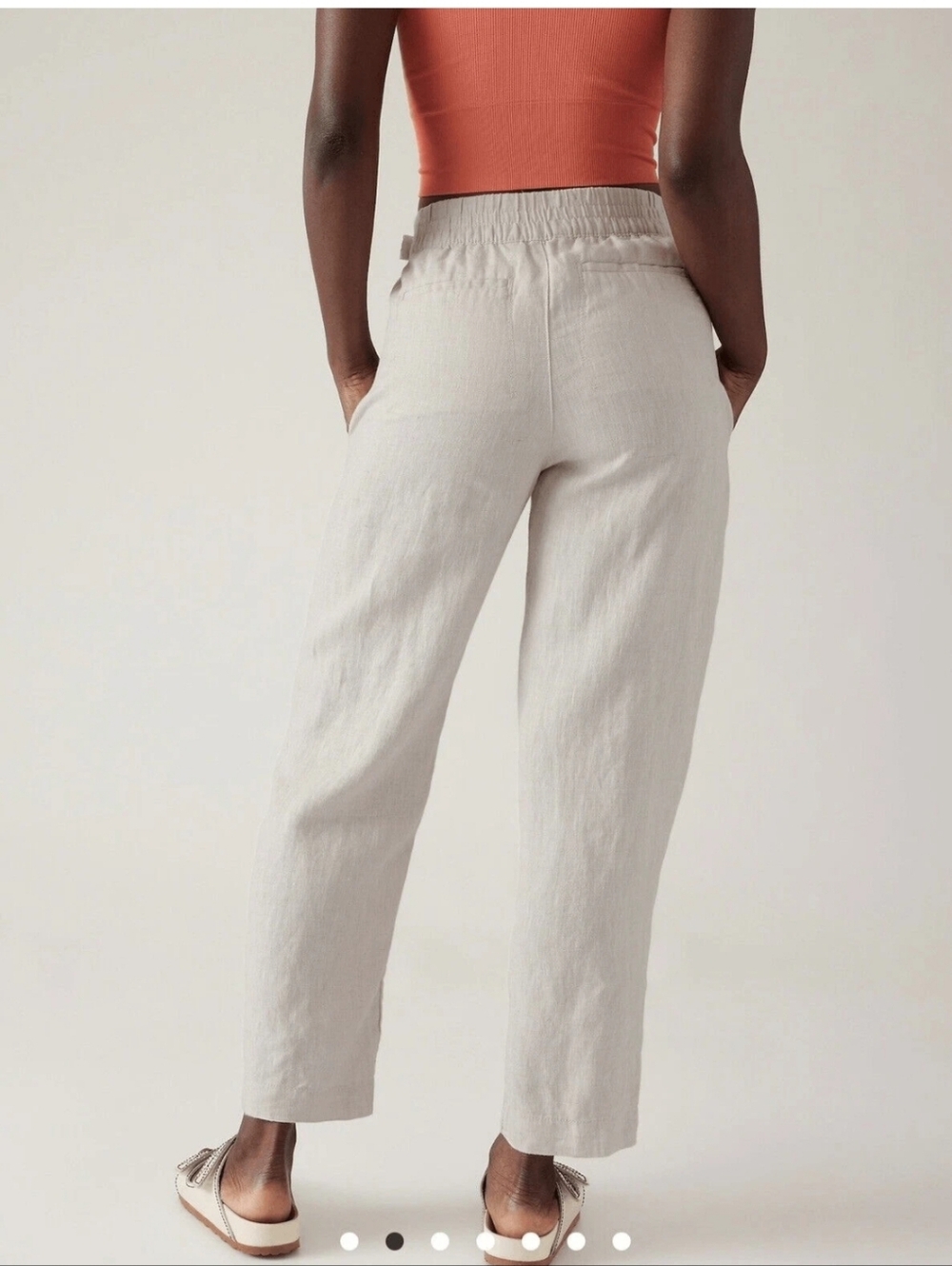 Athleta Voyager Linen Pant Sz 12 Regular Undyed - Picture 2 of 14